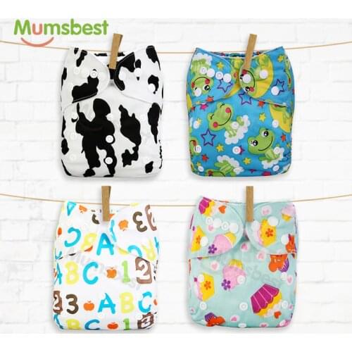 [Mumsbest] Baby Cloth Diapers Reusable Washable Waterproof Washable Diapers Ecological Pocket Reusable Cloth Nappies Adjustable