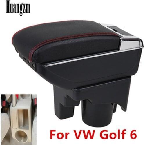 For VW Golf 6 Armrest box golf 5 Mk6 MK5 jetta 5 Interior special Retrofit parts Car Armrest box Center Storage box