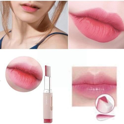 Fashion Korean Bite Lipstick Cutting Two Tone Tint Lip Color Silky Gradient Lipsticks Cosmetic Moisturzing Balm Nourishing