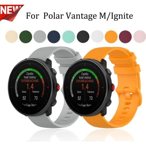 20 22mm Soft Silicone Watch Strap Wristband Accessories Replacement Sport Strap For Polar Vantage M/Grit X/lgnite/unite Bracelet