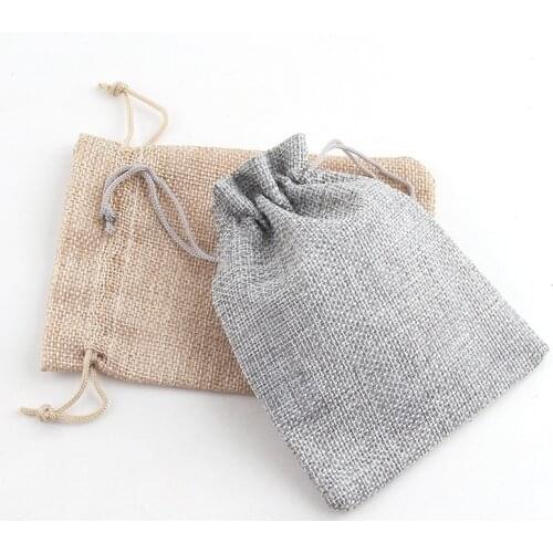RH Bags Jewelry Packaging Bags Cotton Linen Gift Pouch Wedding Party Candy Storage Bag