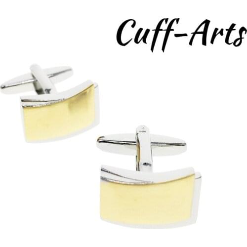 Luxury Fashion Quality Gold Color Cufflinks Square Cuff Links for mens Business Shirts Cuff links Wedding Jewelry C10257