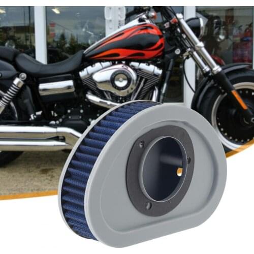 Grey Motorcycle Air Filter Reliable Metal High Flow Air Cleaner Intake System Kit for Dyna FXD FXDF FXDWG