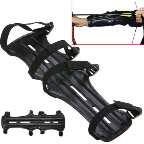 Archery Arrow Compound Bow 4 Strap Shooting Target Arm Guards Protection for Hunting Shooting