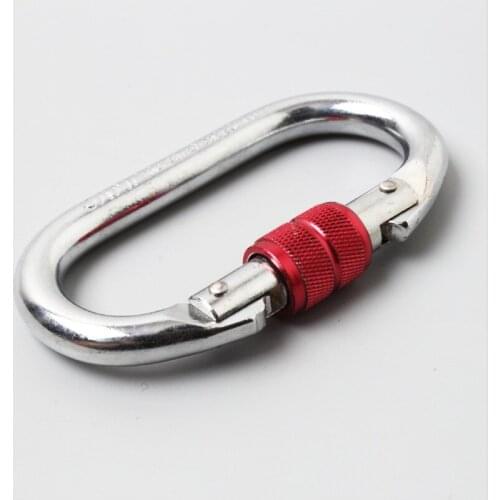 25KN Stainless Steel Outdoor Safety Buckle Rappel Rock Climb Survival Security Locking Carabiner Buckle Tool