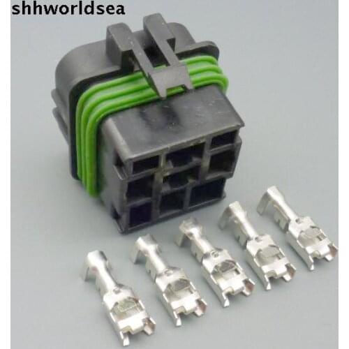 Worldgolden 5/30/100sets 5p automotive wiring harness connector relay socket waterproof 12092605