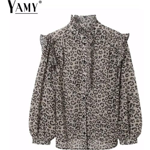 YAMY Leopard Blouses