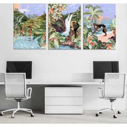 Yoga Girl | Affizi Yoga | Nautical Impressions | Art Tropical | Illustration Botany | Decorative Boho Style | Art Self Care | Im