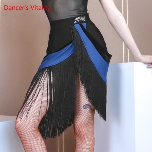 Latin Dance Half-length Skirt Sexy Fashion Fringed Skirts Female Adult Professional Competition Performance Costume Dancing Wear