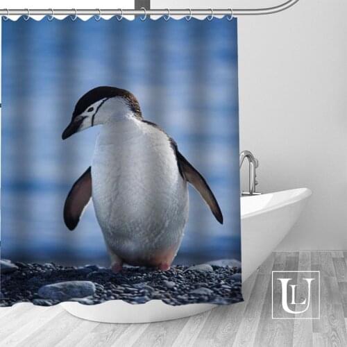 Custom penguin Bath Curtain Fabric Modern Shower Curtain bathroom beautiful Curtains Bath decor