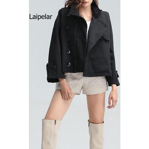 2021 Spring New Ladies Coat Korean Fashion Stand Collar Loose Womens Clothes Blazer Oversized Womens Office Clothing