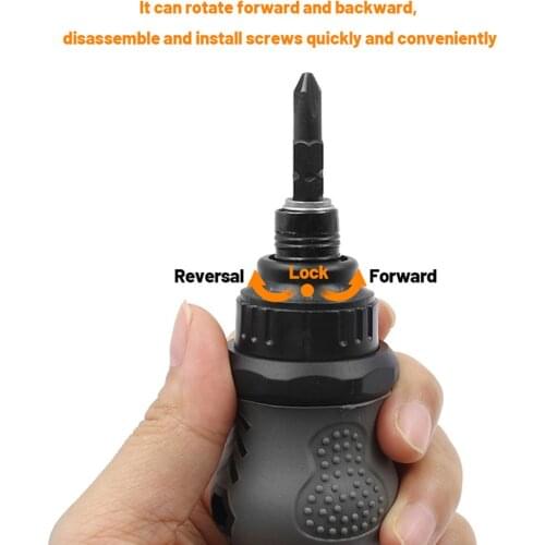 Multifunctional Bidirectional T Telescopic Ratchet Dual-Purpose Screwdriver Force Saving Cross Screwdriver Set