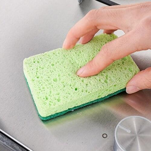 8 Pcs Wood Pulp Cotton Scouring Pad Dishwashing Sponge Pad Household Kitchen Absorbing Water Non-Stick Oil Dish Towel