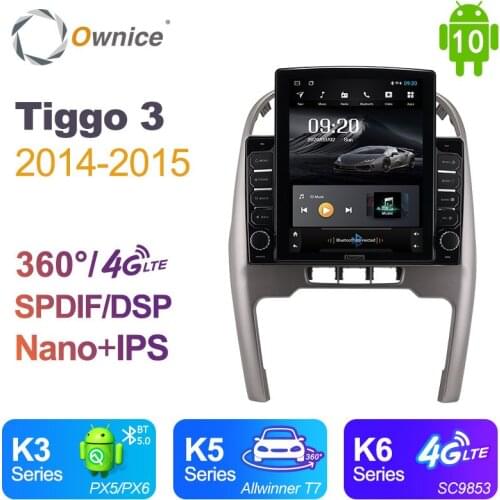 Tesla style PX6 DSP 9.7" Android 10 Car Radio Multimedia Video Player GPS Navigation Head Unit For Chery Tiggo 3 2014 2015 Radio
