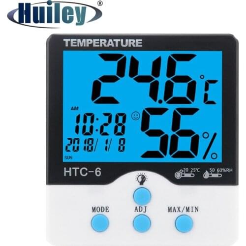 Digital Thermometer Hygrometer Indoor Portable LCD Screen Backlight Calendar Alarm Clock Humidity Temperature Tester Tool Home