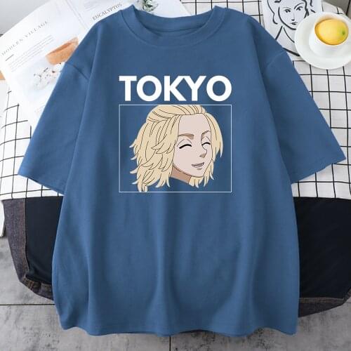 Tokyo Revergers Anime Print T Shirts Woman Summer Shorts Sleeve Loose Casual Streetwear Tee Shirt Harajuku O Neck T-shirt Female