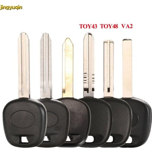 Jingyuqin Remote Car Key Fob Shell For Toyota Corolla Camry Rav4 Prado Reiz Yaris TOY40/43/47/48 Uncut Blade Case Replacement