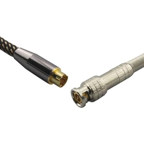 Quality Video Cable Q9 BNC to S-Video 4 Pin for TV STB Projector Monitor Conventor Cable OFC Shielded Gold Plated 1M 2M 3M 5M 8M