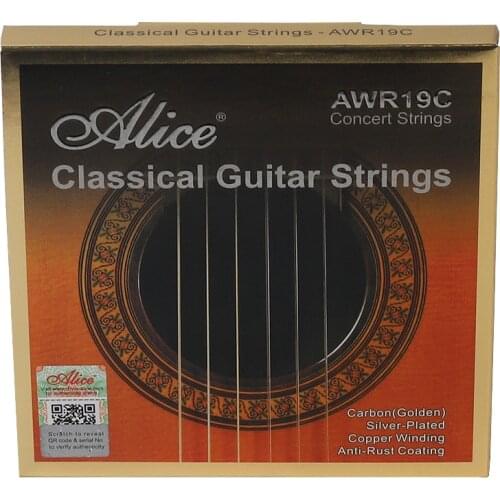 Alice AWR19C Classical Guitar Strings Golden Carbon Silver Plated Cooper Winding Normal High Tension