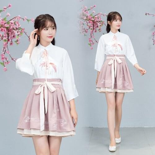 Embroidery Reform Hanfu Classical Dance Costume Women Festival Outfit Fairy Dress Traditional Stage Performance Clothes DF1421