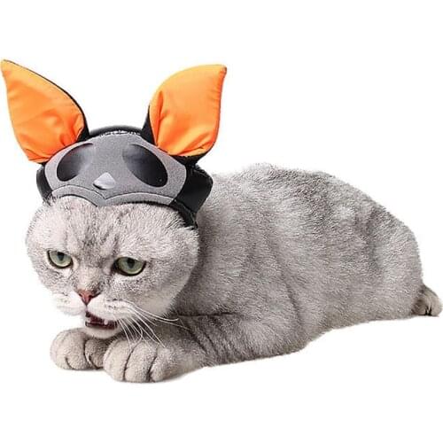 Legendog Pet Cat Puppy Cap Dog Hat Bat Headband With Ears Adjustable Kitten Halloween Pumpkin Festival Supplies Hair Accessories