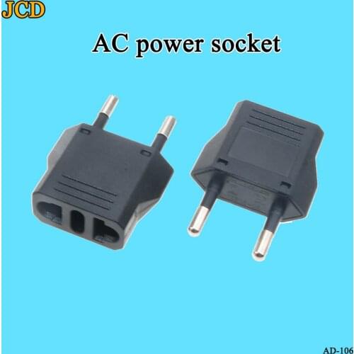 JCD US To EU Plug Mini Adapter American To Euro Europe European Travel Power Adapter AC Converter Electrical Outlet Socket