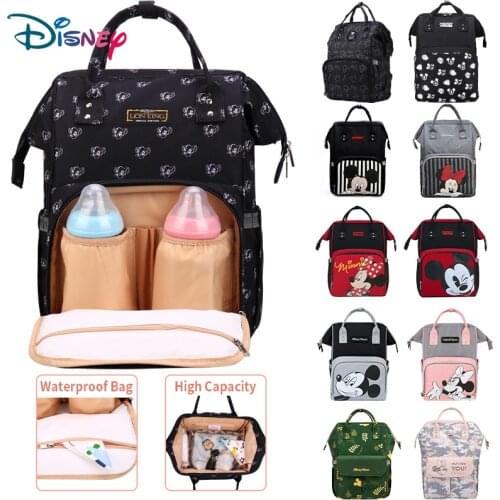 Disney Fashion Mummy Maternity Nappy Bag Large Capacity Diaper Bag Travel Backpack Nursing Bag for Baby Care Womens Fashion Bag