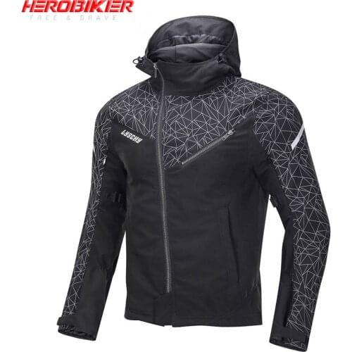 Motorcycle Jacket Chaqueta Moto Men Waterproof Moto Jacket Protective Gear Reflection Night Motorbike Riding Jacket