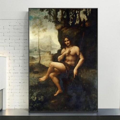 Bacchus Famous Canvas Art Wall Painting Reproductions By Leonardo Da Vinci Classical Wall Art Canvas Prints For Living Room Wall