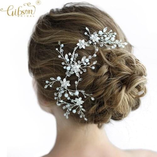 Fancy Wedding Handmade Hair Comb Rhinestone Bridal Shower Hair Accessories Headpiece Headband