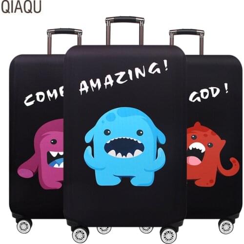 QIAQU Thicker Travel Suitcase Protective Cover Luggage cover Travel Accessories Elastic Luggage Dust Cover Applyto18-32 Suitcase