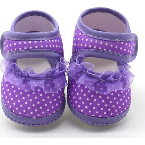 SAGACE Newborn Infant Baby Dot Lace Girls Soft Sole Prewalker Warm Casual Flats Shoes Print Cotton Fabric Fashion Shoes 190320
