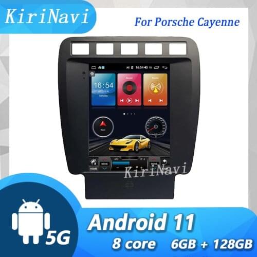 KiriNavi 10.4" Vertical Screen Tesla Style Android 10.0 Car Radio Automotivo For Porsche Cayenne Dvd Multimedia Video Player