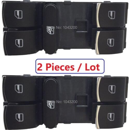 3C8959857 Power Left Master Window Switch For VW Passat CC Jetta Golf Rabbit Tiguan Seat Altea Ibiza Leon Toledo Button