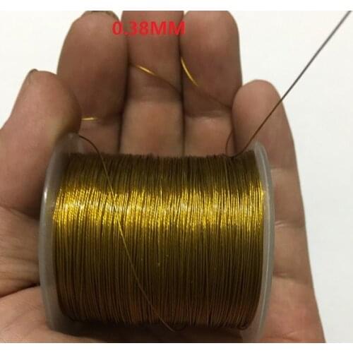 0.38MM-3.0MM 20-100M,golden nylon coated built-in 304 stainless steel wire rope, sea fishing line chain hook line hanging crysta