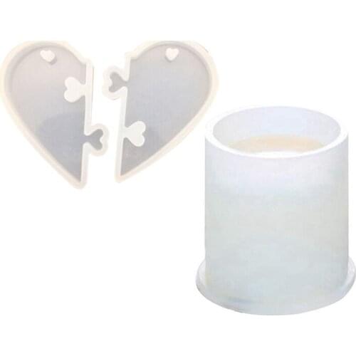 1 Pcs Love Locks Silicone Mold Diy Jewelry Mold & 1 Pcs Casting Mould Tools Jewelry Making Pen Holder