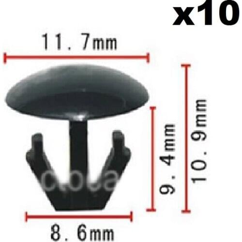 10pcs OEM For Honda Fastener Rivet Hood Trunk Moulding Retainer Clip For Civic / Integra 91518-SM4-003 Hood Seal Strip Buckle
