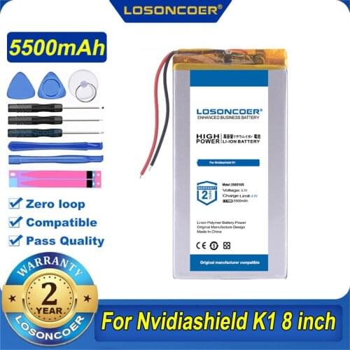 100% Original LOSONCOER 5500mAh Tablet Battery For Nvidiashield K1 8 inch Tablet PC