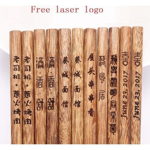 100pair/lot Creative Personalized Wedding favors and gifts, Customized Engraving Wenge wood Chopsticks Free custom logo