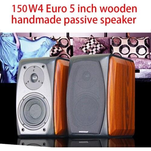 150W 4 ohm 5 inch home speaker wooden speaker handmade fever hifi F36 speaker passive 2.0 audio bookshelf speaker pair box