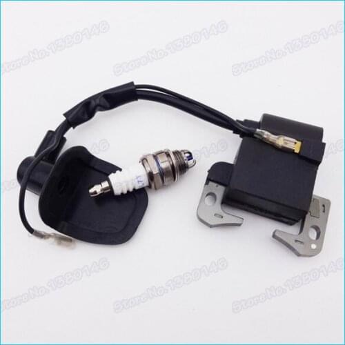 3 Electrode L7T Spark Plug &Ignition Coil For 2 Stroke 47cc 49cc Mini Dirt Quad ATV Pocket Bike Go Kart Motorcycle