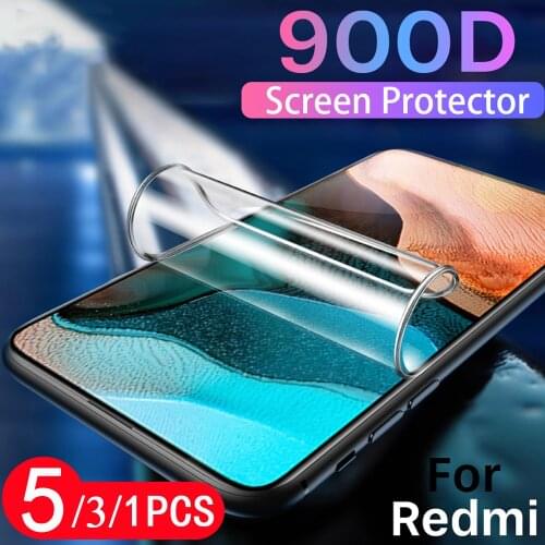 5/3/1Pcs for xiaomi redmi note 9 9s 8 8T pro MAX hydrogel film redmi 10X pro 9C 9A 8A screen protector protective film Not Glass