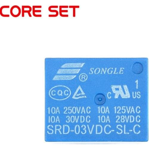 5PCS/Lot Relays SRD-03VDC-SL-C T73 3V 5PIN PCB Type 3V DC Power Relays New Original