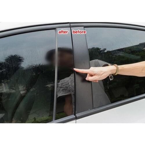 8pcs for BYD S6 S7 Window trim Central column Black mirror Decoration sticker
