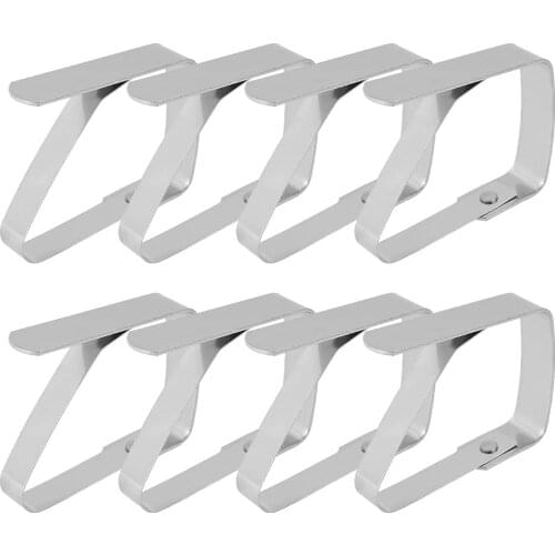 8 Pcs Stainless Steel Table Cloth Clip Holder Cloth Clamps Wedding Promenade Table Cover Holder Round Tablecloth Stable Clips