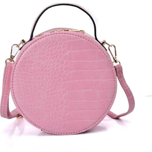 AFKOMST Crossbody Bags PU Leather Top Handle Round Bolsa Womens Crossbody Mini Mochila Lady Bag Women Shoulder Bag WDS810