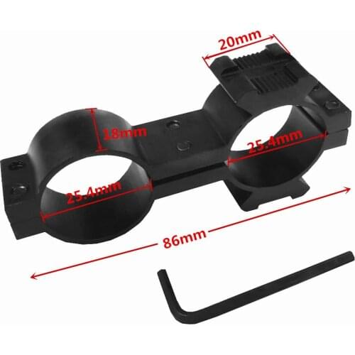 FIRECLUB 1" Ring Weaver 20mm Rail Barrel Mount Scope Laser Flashlight Holder +1 Wrench