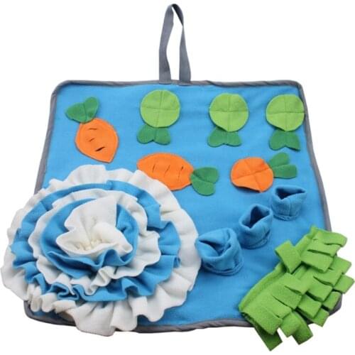 Rabbit Foraging Mat Large 20" x 20" Boredom Breaker Enrichment Snuffle Mat Toy for Rabbits Guinea Pigs Ferrets Dogs