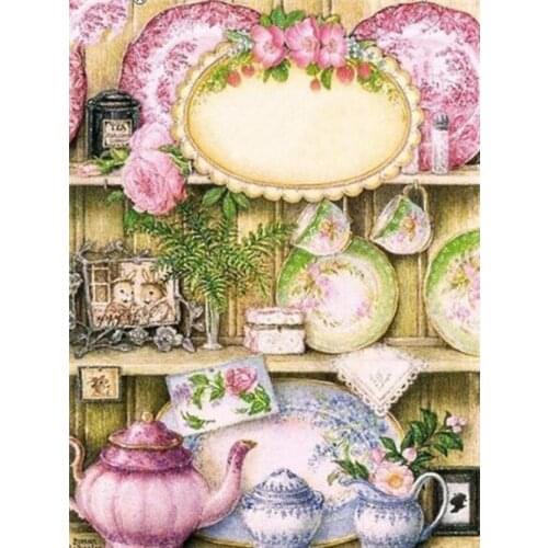 Kitchen diamond painting ceramic pot cup embroidery picture mosaic poster children toy diamond art drawing wall sticker decor