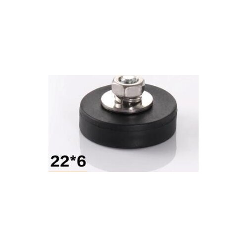 5pcs 22mm x 6mm Powerful rubber coated magnet pot disc magnetic D22x6mm car lamp fasterners scratch-resistant 22*6 male thread